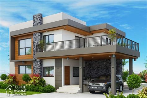 Four Bedrooms Two Storey Modern House Cool House