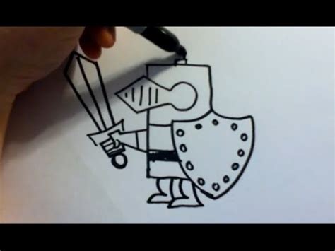 Cartoon knight helmet drawn knight helmet medieval knight helmet cardboard knight helmet easy to draw knight helmet. How to Draw a Knight - YouTube