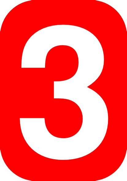 Number Three In Red Clip Art at Clker.com - vector clip ... The image is transparent png format with a resolution of 5254x8000 pixels, suitable for design use and personal projects.