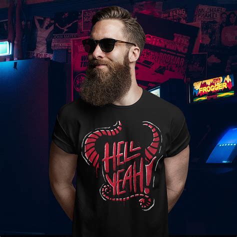 Hell Yeah Typography T Shirt Retro Design Co