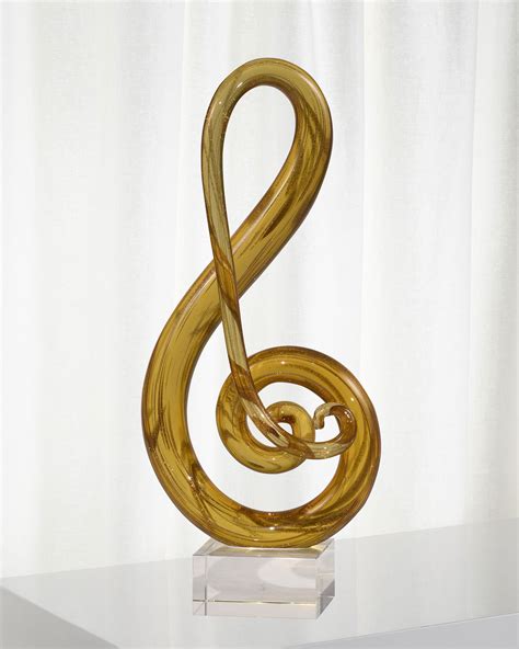 Dale Tiffany Musical Note Art Glass Sculpture Neiman Marcus