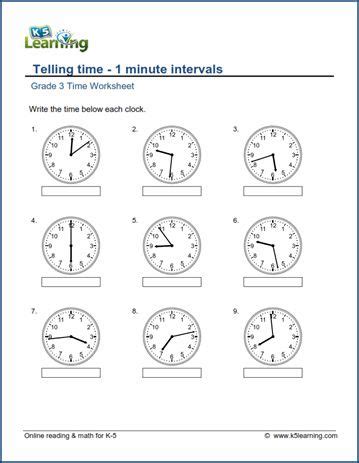 Math Worksheet Grade 3 Time | Time worksheets, Clock worksheets