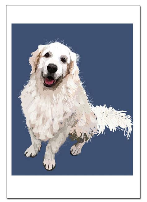 Golden Retriever Dog Illustration Pop Art Print Etsy