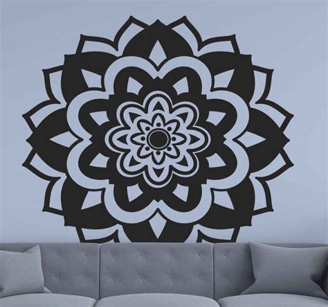 Mandala Yoga Floral Wall Decal Tenstickers