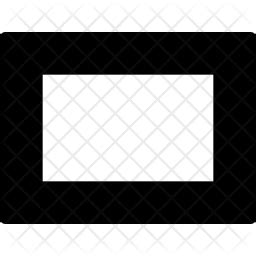 Download Rectangular frame Icon of Glyph style - Available in SVG ...