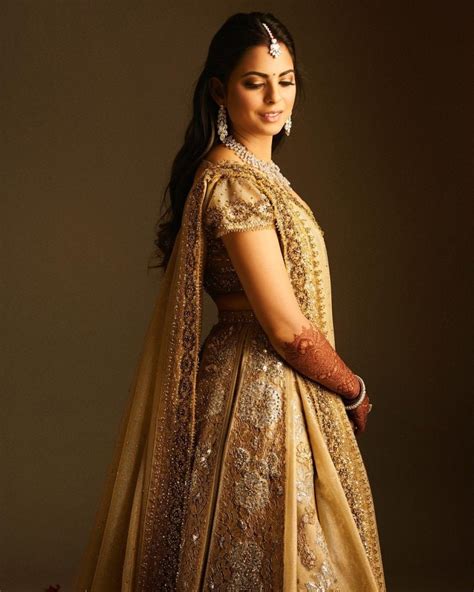 Isha Ambani Designer Bridal Lehenga By Valentino For Reception Vogue