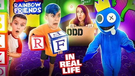 Roblox Rainbow Friends In Real Life Night One Escape Blue YouTube