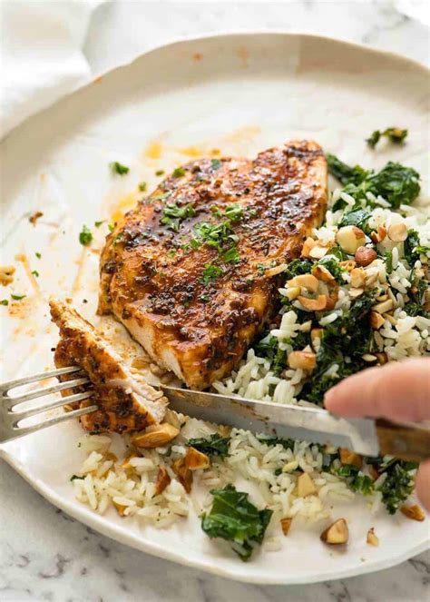Only 5 simple spices including salt and pepper make this such an easy. Oven Baked Chicken Breast | RecipeTin Eats