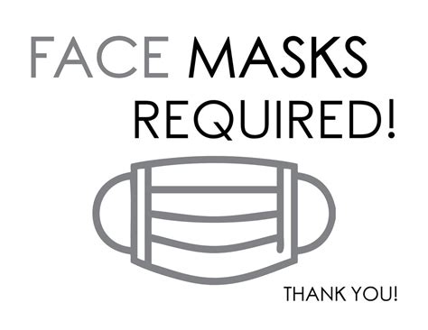 Face Masks Required Sign Printable Instant Digital Download Etsy