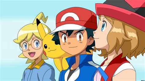 Pokemon The End Clemont Ash And Serena By Spartandragon12 On Deviantart
