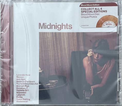 Taylor Swift Midnights 2022 Blood Moon Edition Clean Cd Discogs