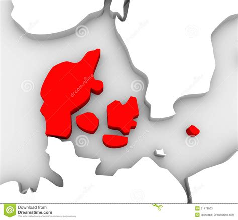 Denmark is linked geographically with northern europe, and has more than 4,500 miles of jagged, irregular coastline. Denmark Country Abstract 3D Europe Map Scandinavia Stock Illustration - Illustration of country ...