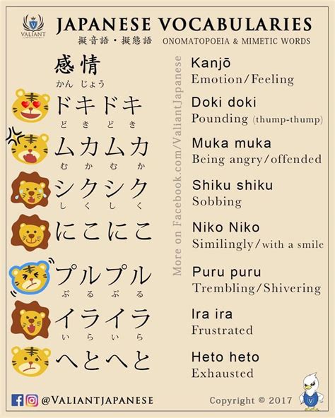 Valiant Japanese School On Instagram Japanese Onomatopoeia And Mimetic