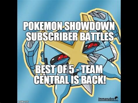One of the good things about showdown is that you can use almost any pokemon and you choose the moves, stats, ability, and you can take the pokemon you created and make it. Pokemon Showdown: Best Of 5 - TEAM CENTRAL IS BACK! - YouTube