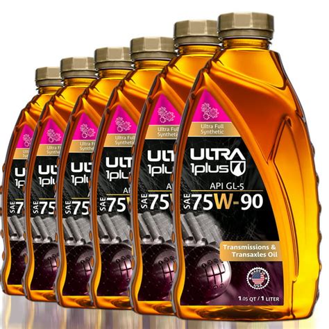 Ultra1plus Sae 75w 90 Synthetic Gear Oil Api Gl 5 6 Pack Qt