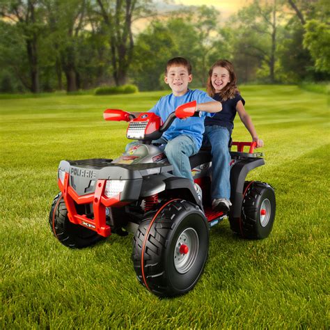 Its overall dimensions are 25 x 20 x 40 inches. Peg Perego Polaris Sportsman XP850 ATV Battery Powered ...