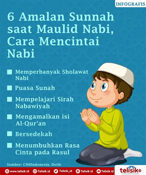 Infografis 6 Amalan Sunnah Saat Maulid Nabi Cara Mencintai Nabi