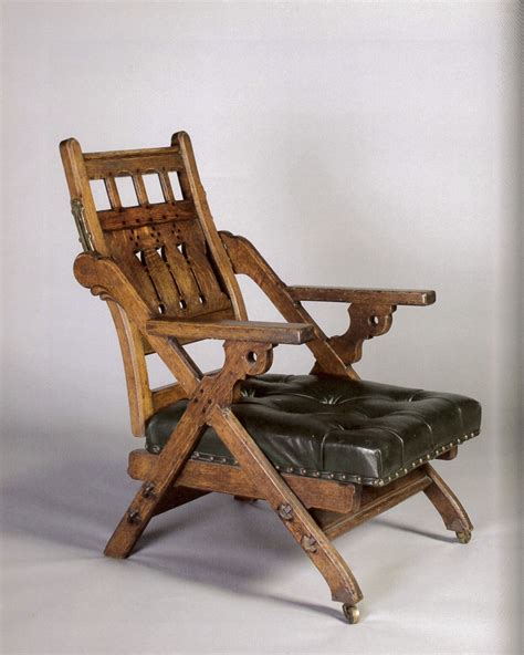 Family owned interior design retailer since 1924. Charles Bevan, Reclining Chair with Green Leather Seat, c ...