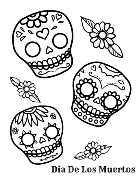 Day Of The Dead Coloring Pages Getcoloringpages Throughout Dia De Los