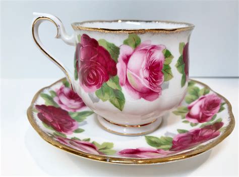 Old English Rose By Royal Albert Tea Cup And Saucer Pink Etsy Australia