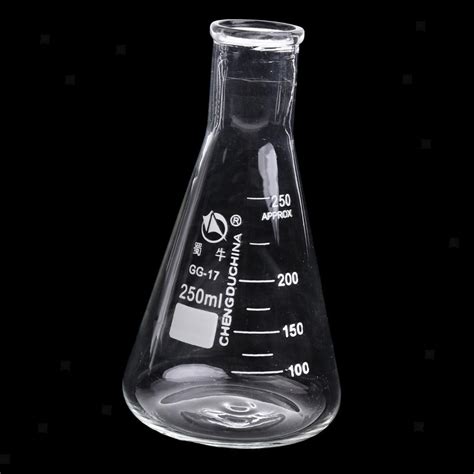 Lab Chemistry Glass Conical Erlenmeyer Flasks Glassware Instrument 50ml