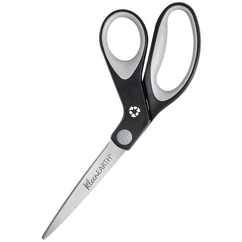 Westcott Kleenearth Stainless Steel Scissors Blackgrey Soft Handle 8