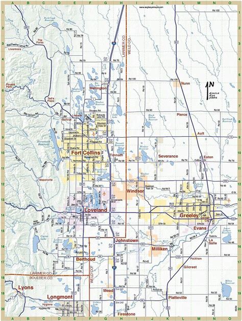 Northern Colorado Map Colorado Map Map Colorado City