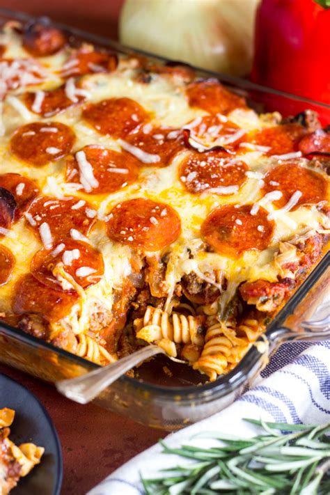 But now having cooked them at least 100 · a layered casserole with chili, cheese, sour cream, fritos and onions. Pepperoni Pizza Pasta Casserole Recipe - The Gold Lining Girl