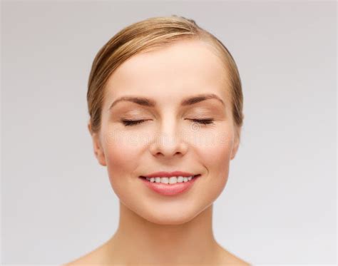 Face Of Beautiful Woman With Closed Eyes Stock Photo Image Of Eyes