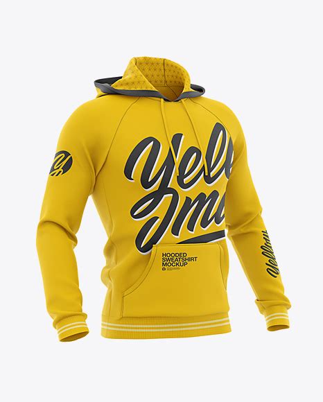 Download Men's Hooded Sweatshirt Mockup - Half Side View ...