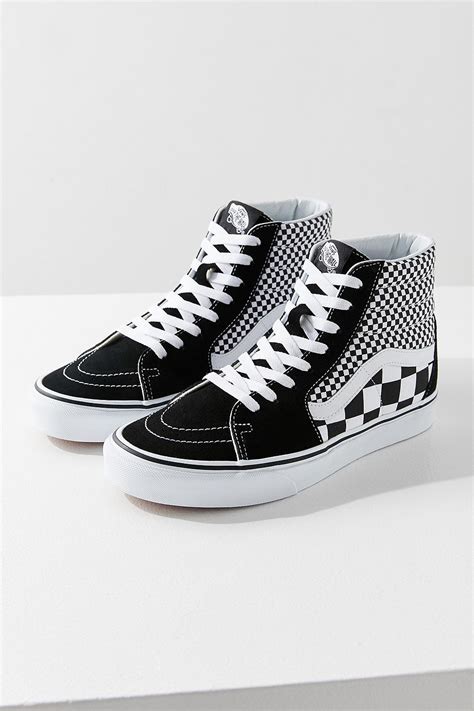 Black And White Checkerboard High Top Vans Lamartinieregirlscollegelko Com