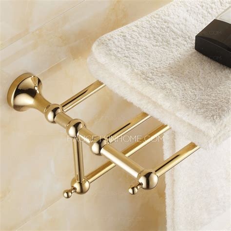 A wide variety of wall mount bathroom towel rack options are available to you, such as project solution capability, design style, and towel rack type. Brass Gold Metal Wall Mounted Bathroom Towel Shelves