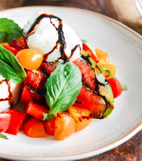 Honey Grilled Watermelon Caprese Salad Grill Pan Recipes Popsugar