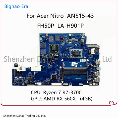 Fh50p La H901p For Acer Nitro An515 43g Laptop Motherboard With R7 3700