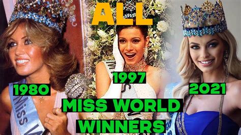 All Miss World Winners 1955 2022 Youtube