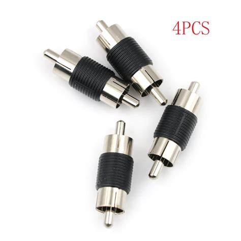 4 Pieces Rca Male To Male Rca Coupler Connector Adapter Wholesale In
