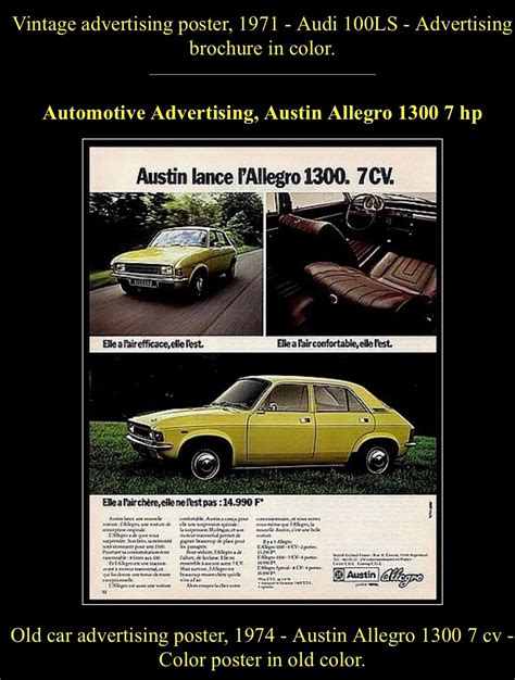 Austin Allegro 1300 In French 1974 Retro Ads Informative Austin