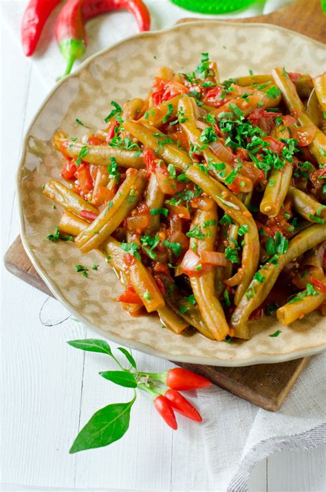 Recette haricots verts à la sauce tomate