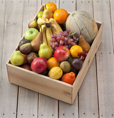 Wood Box Of Fruit Stock Photo Image Of Natural Passionfruit 32218660