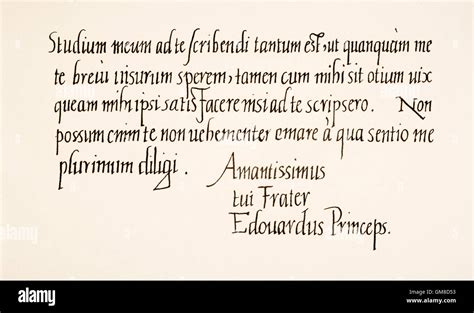 Edward Vi 1537 1553 King Of England And Ireland Hand Writing
