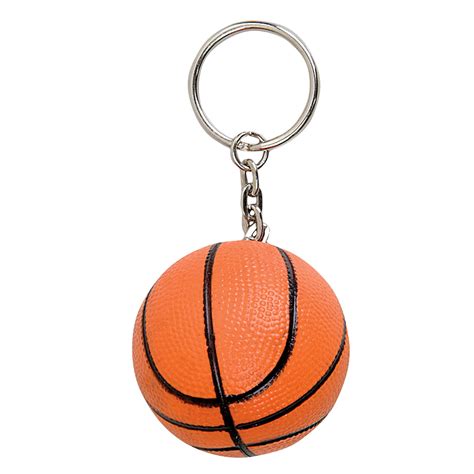 Rubber Basketball Keychains