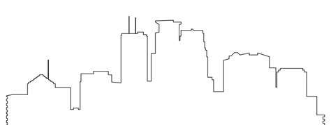 Suitable for travel city related designs and more. Minneapolis Skyline Outline | Minneapolis skyline, Skyline ...