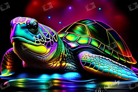Neon Turtles Graphic By Created2becreative · Creative Fabrica