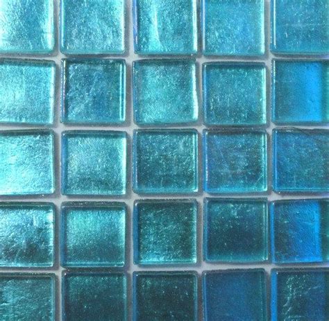 15mm Turquoise Metallic Foil Backed Glass Mosaic Tiles Mosaic Supplies Craft Supplies Mosaic