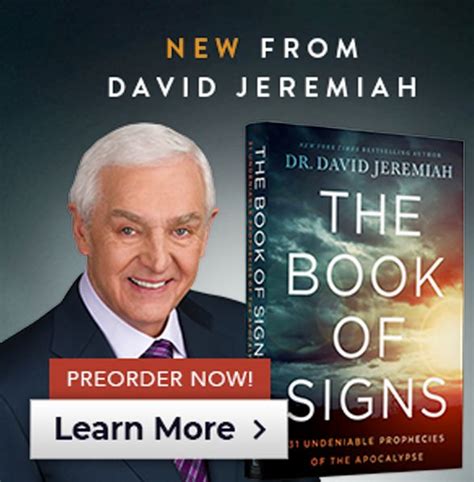 New From Dr David Jeremiah The Book Of Signs 31 Undeniable