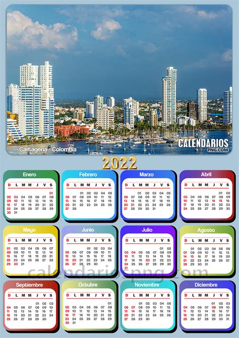 Calendario Por Meses 2022 Colombia Imagesee