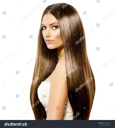 Hair Beauty Woman With Very Long Healthy And Shiny Smooth Brown Hair