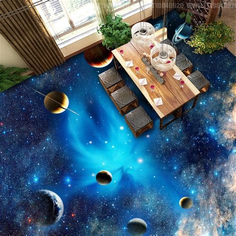 Beibehang Space Stars Mural Wall Paper Papel De Parede 3d Flooring