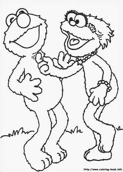 Elmo Zoe Elmo Coloring Pages Sesame Street Coloring Pages Monster