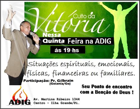 Assembléia de Deus de Ilha Grande ADIG Nessa Quinta Grande Culto da Vitória